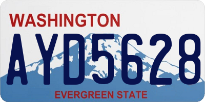 WA license plate AYD5628