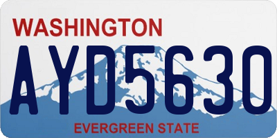 WA license plate AYD5630