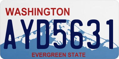 WA license plate AYD5631