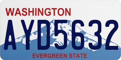 WA license plate AYD5632