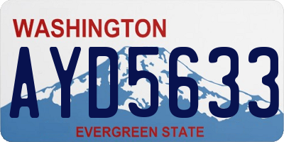 WA license plate AYD5633