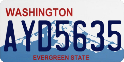 WA license plate AYD5635