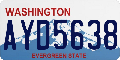 WA license plate AYD5638