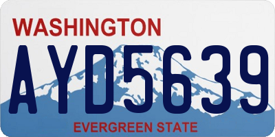 WA license plate AYD5639