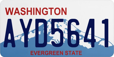 WA license plate AYD5641
