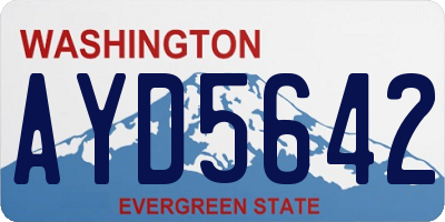 WA license plate AYD5642