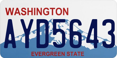 WA license plate AYD5643