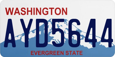 WA license plate AYD5644