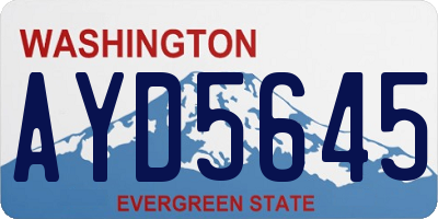 WA license plate AYD5645