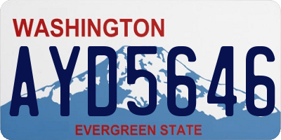 WA license plate AYD5646