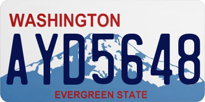 WA license plate AYD5648