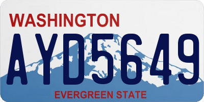 WA license plate AYD5649