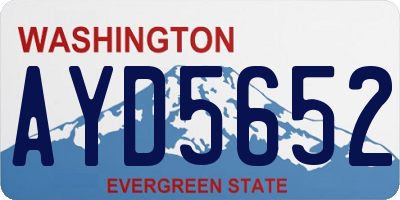 WA license plate AYD5652