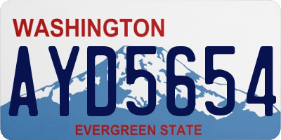 WA license plate AYD5654