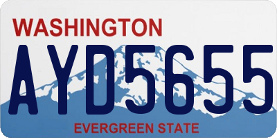 WA license plate AYD5655