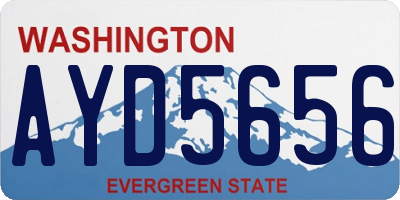 WA license plate AYD5656