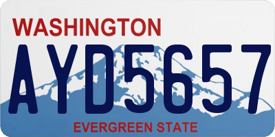 WA license plate AYD5657