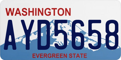 WA license plate AYD5658