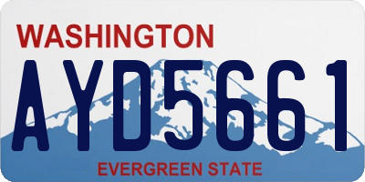WA license plate AYD5661