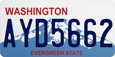 WA license plate AYD5662