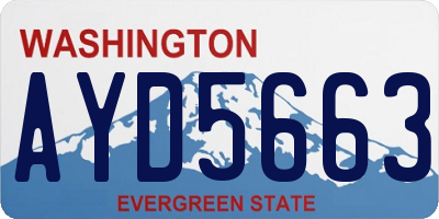 WA license plate AYD5663