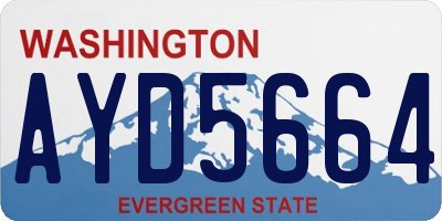 WA license plate AYD5664