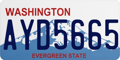 WA license plate AYD5665