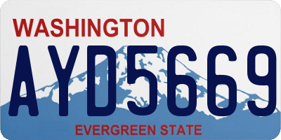 WA license plate AYD5669