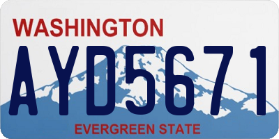 WA license plate AYD5671