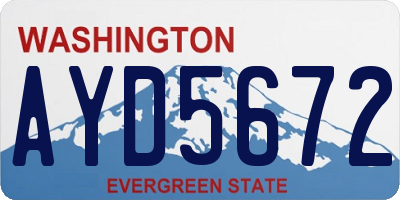 WA license plate AYD5672
