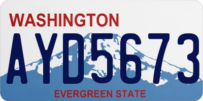 WA license plate AYD5673