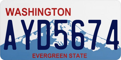 WA license plate AYD5674