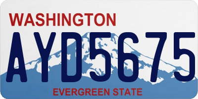 WA license plate AYD5675