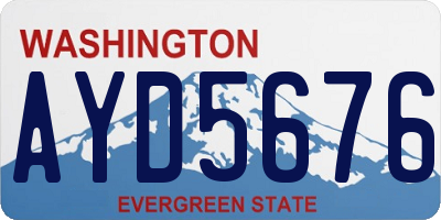 WA license plate AYD5676