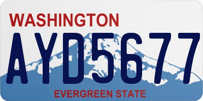 WA license plate AYD5677