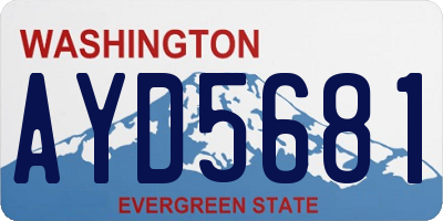 WA license plate AYD5681