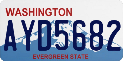 WA license plate AYD5682