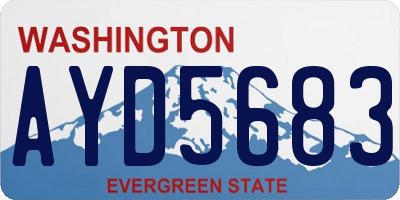 WA license plate AYD5683