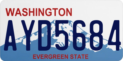 WA license plate AYD5684