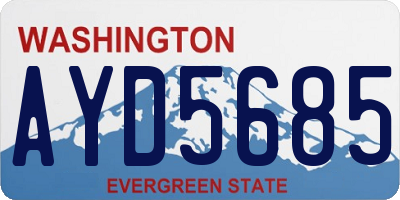 WA license plate AYD5685
