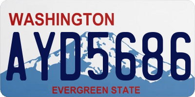 WA license plate AYD5686