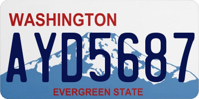 WA license plate AYD5687