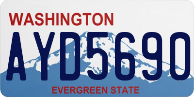 WA license plate AYD5690