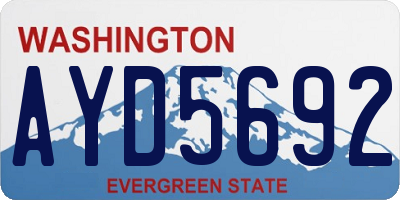 WA license plate AYD5692