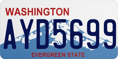 WA license plate AYD5699