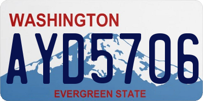 WA license plate AYD5706