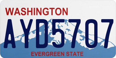 WA license plate AYD5707