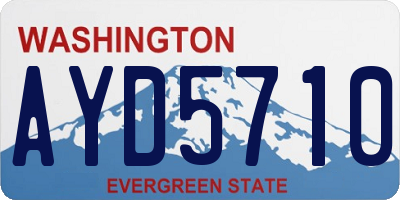 WA license plate AYD5710