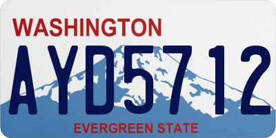 WA license plate AYD5712