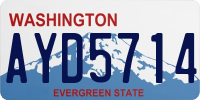 WA license plate AYD5714